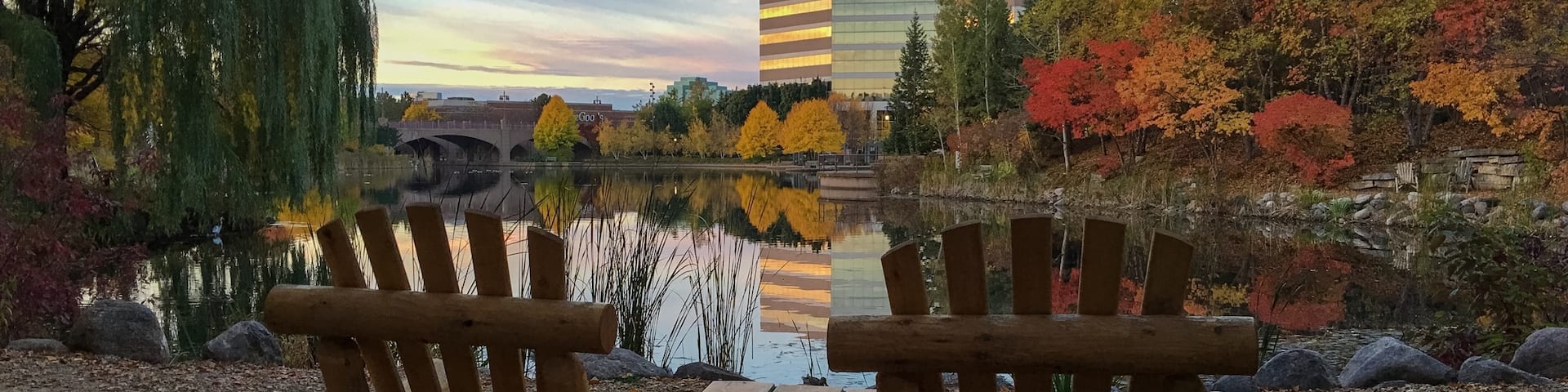 Autumn. 
#Edina #sunrise #CentennialLakes #fall #autumn #Minnesota
