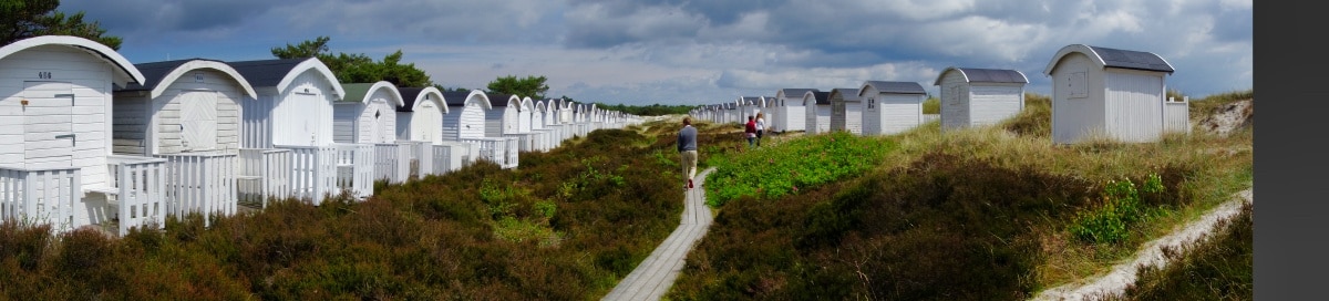 These are the rows of beach cabanas found in Ljunghusen, at the very southern tip of Sweden. Great weather, wonderful people, and just 30 minutes from Malmo, Sweden and Copenhagen, Denmark. Water was a bit cold for this American, but our Swedish friends love it!