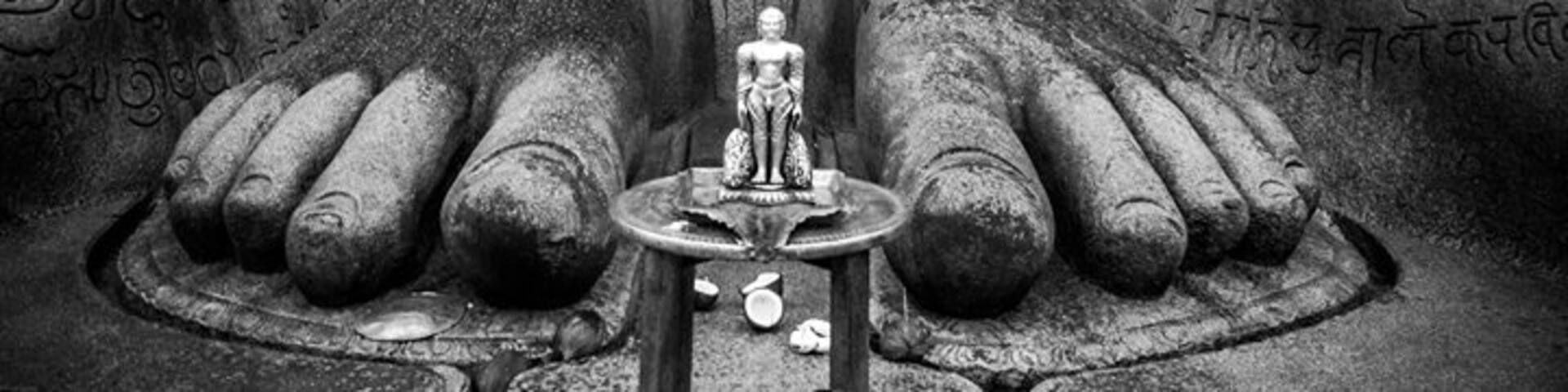 Shravanabelagola, an 80 foot high Jain statue, built in 982 AD.