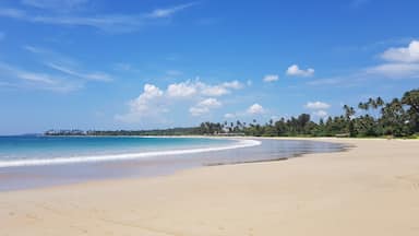 This beach is often overlooked for neighbouring Hiriketiya Beach, but it was our favourite beach in Sri Lanka! Calm clear water, white sand, no crowds - bliss! 

# Sri Lanka 
# Beaches 
# Dikwella Beach 