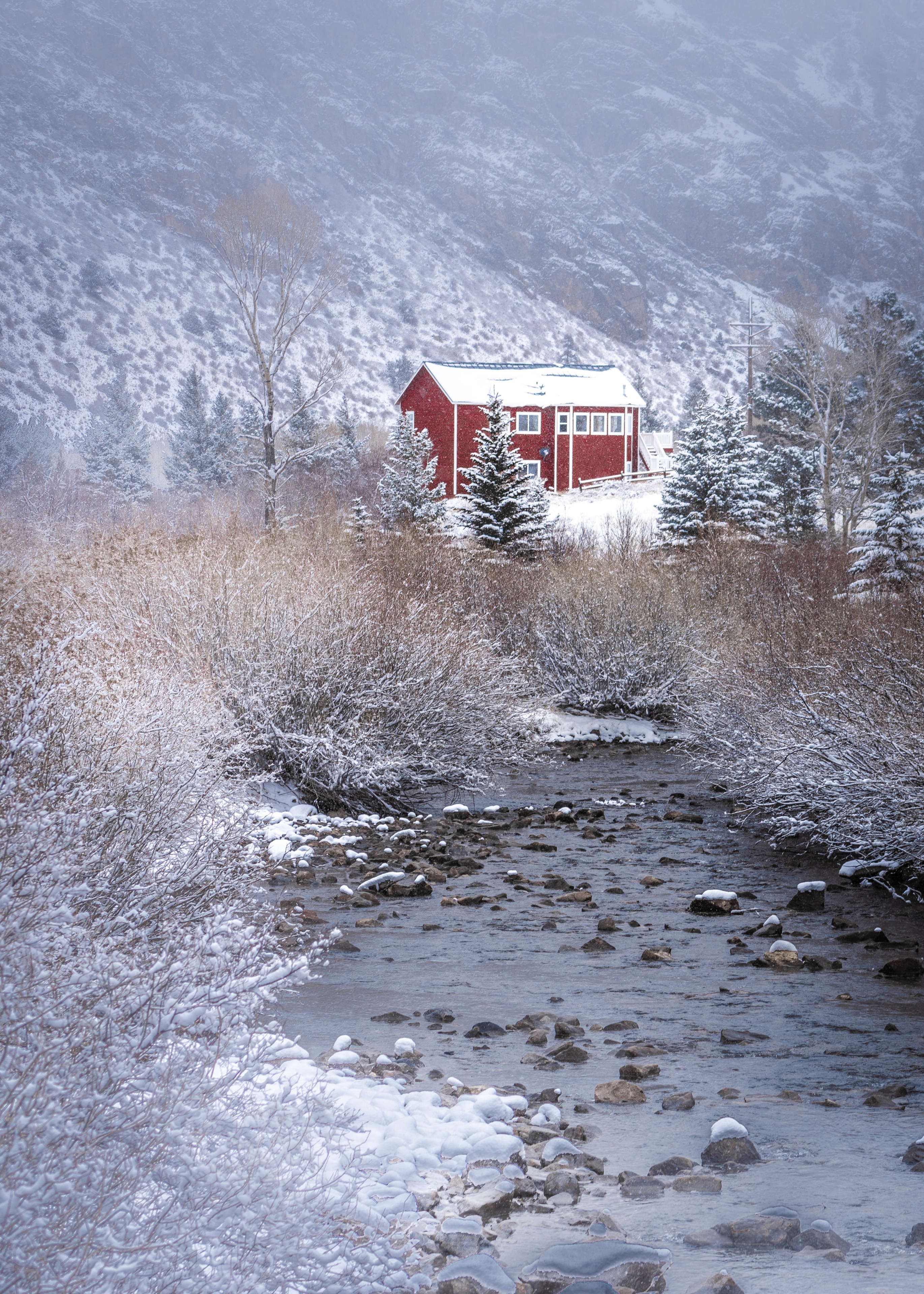 #farmhouse #colorado #snow #creek