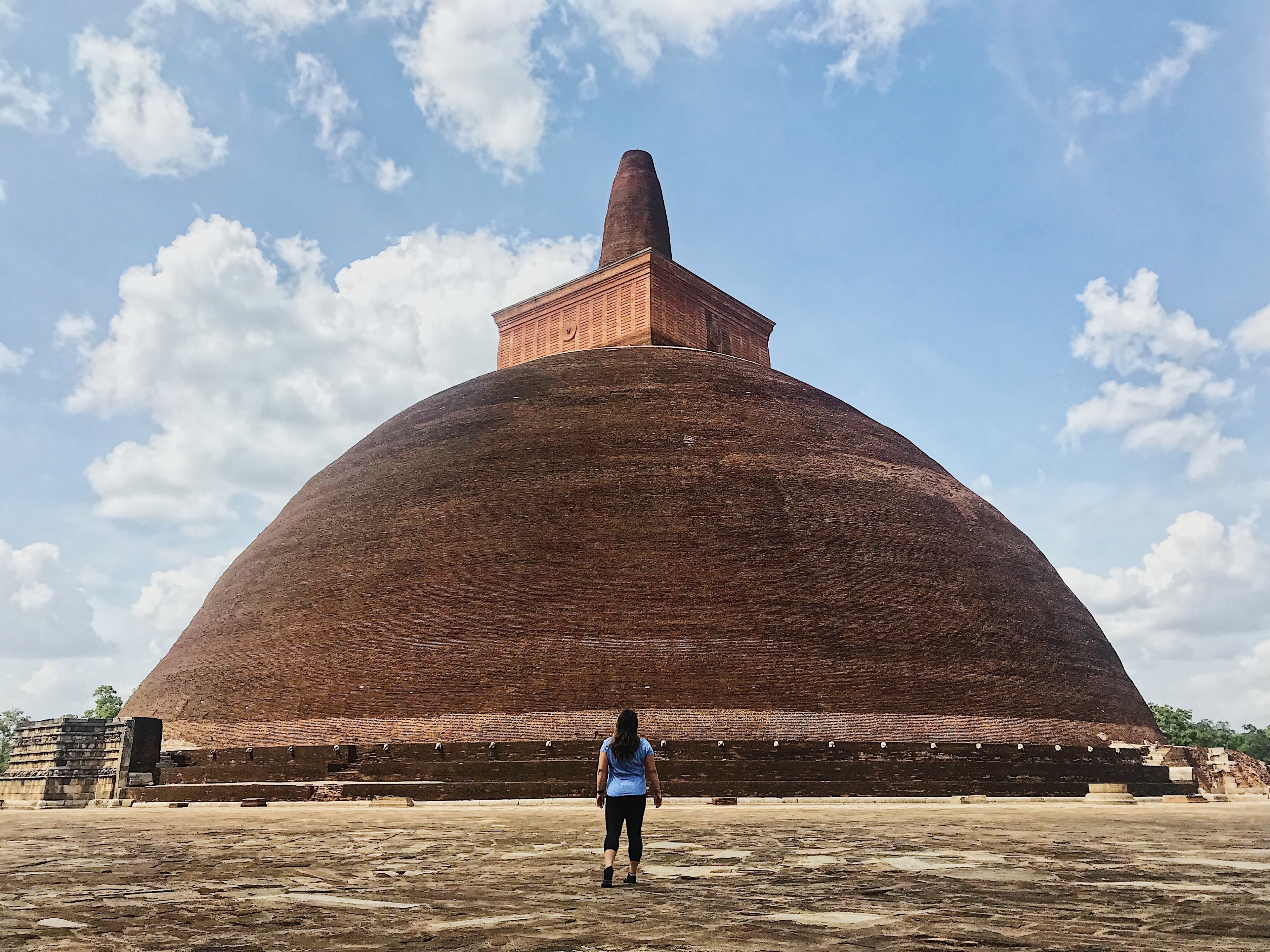 Stupa with exposed red bricks. #stupa #dagoba #Abhayagiri #Anuradhapura #SriLanka
