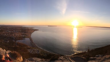#springfun Sitting on Topsail Mountain overnight looking Conception Bay, Newfoundland watching the sun set on a beautiful Spring evening in May #spring fun #sunset #Newfoundland
