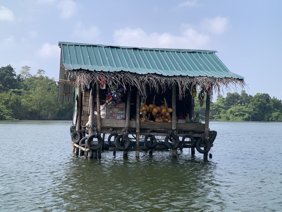 A fishing spot in the river.