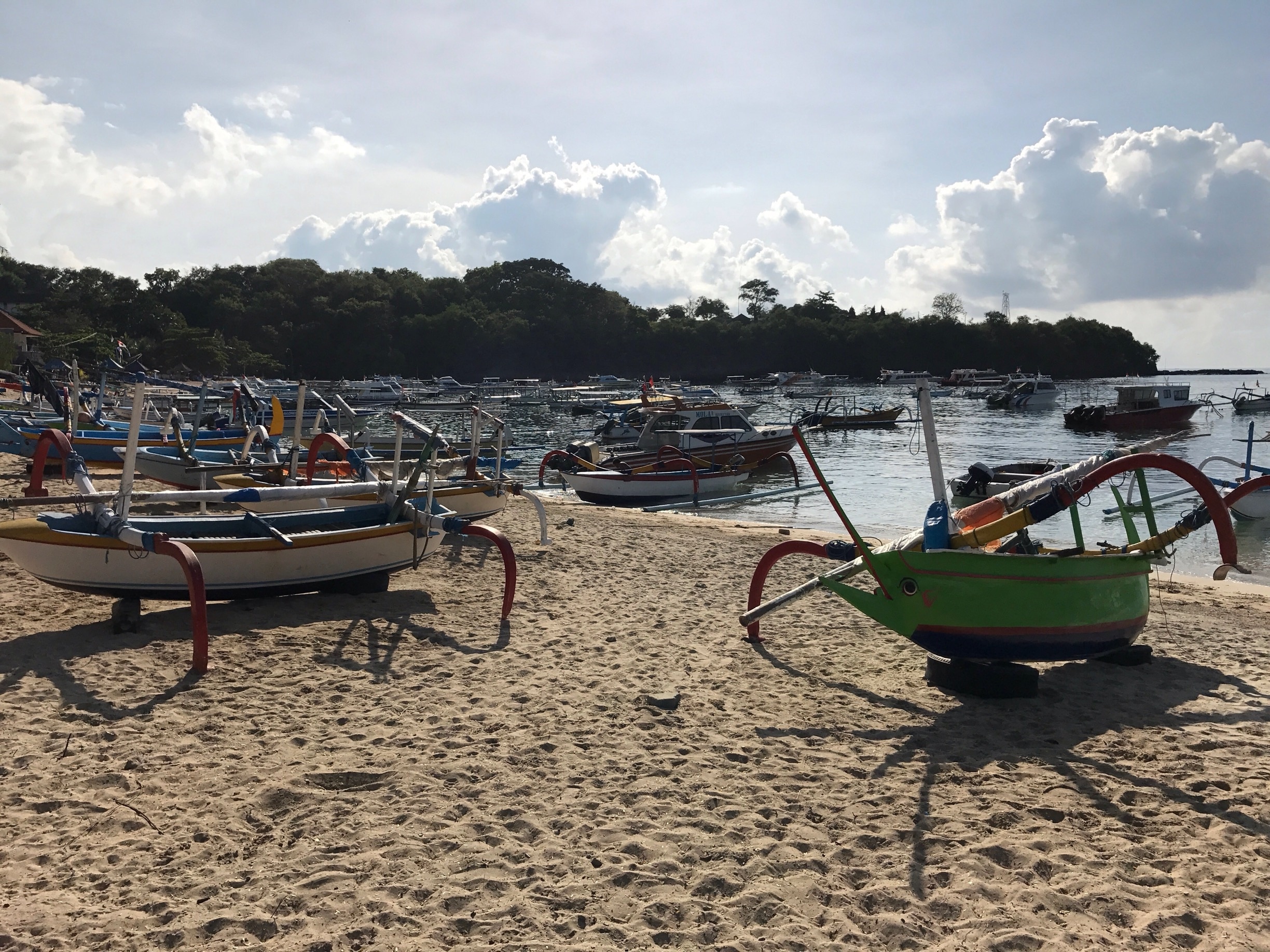 Visit Padangbai to see traditional jukung boats and go snorkelling