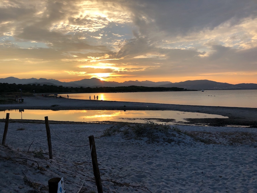 Sunset at the beach at Baia Dei Mori,
