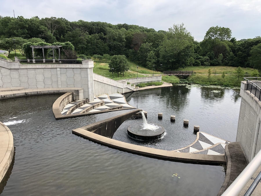 Awesome design and a great place for a quick walk around the lake