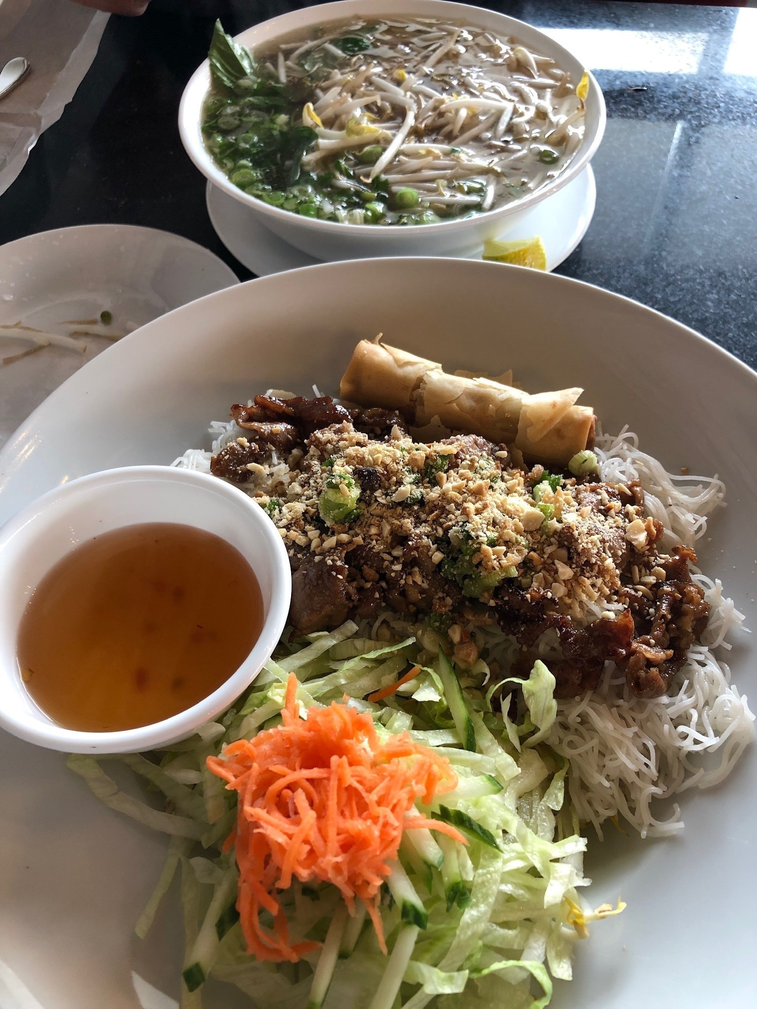 Delicious Vietnamese Beef Brisket Pho and Grilled Pork Bun.

#TroverFoodies #Culture #Trovember
