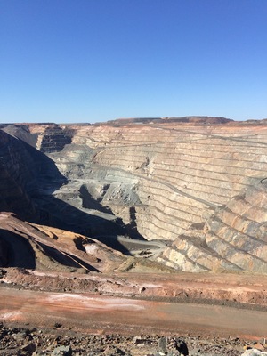 Super pit lookout! One of the biggest open pit mining operations.