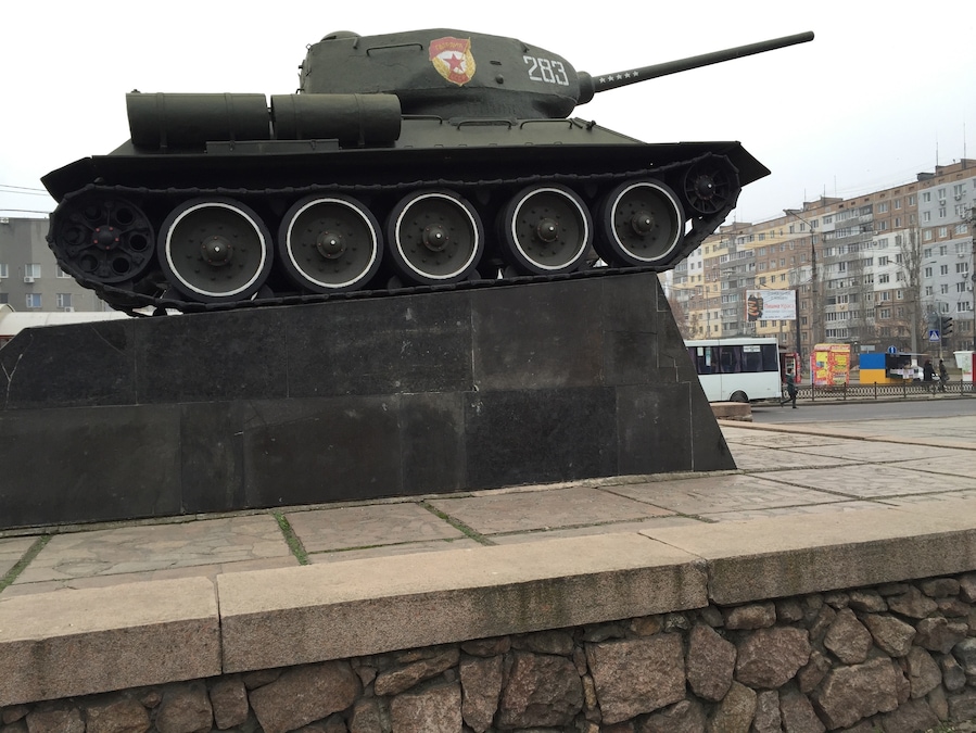 Tanks are used as monuments all over the former CCCP.