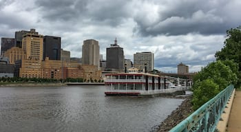 Beautiful park where you can take a boat ride up and down the Mississippi River. 
#StPaul
#MississippiRiver
#riverboat
#HarrietIsland