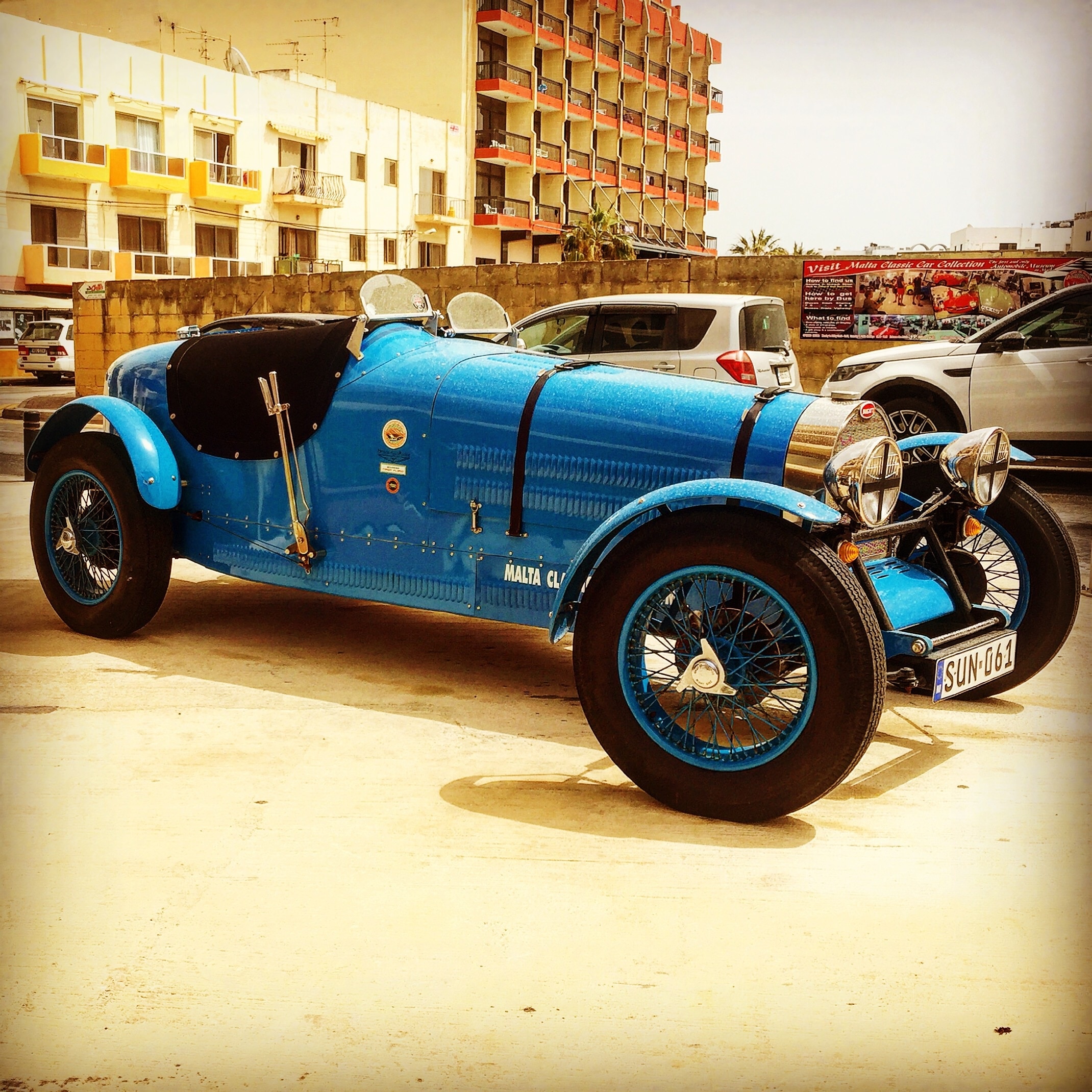 A vintage car in Bugibba
