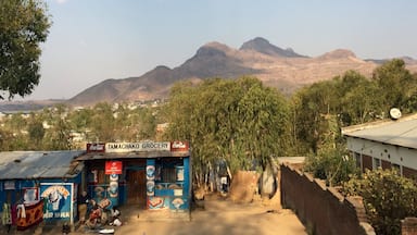 My visit to Malawi was too brief, only a couple of days, and I had no time to sightsee. The Blantyre and Kamaze area are surrounded by mountains. I wish I could have seen more of the countryside. I loved this quaint little grocery store on the side of the highway.