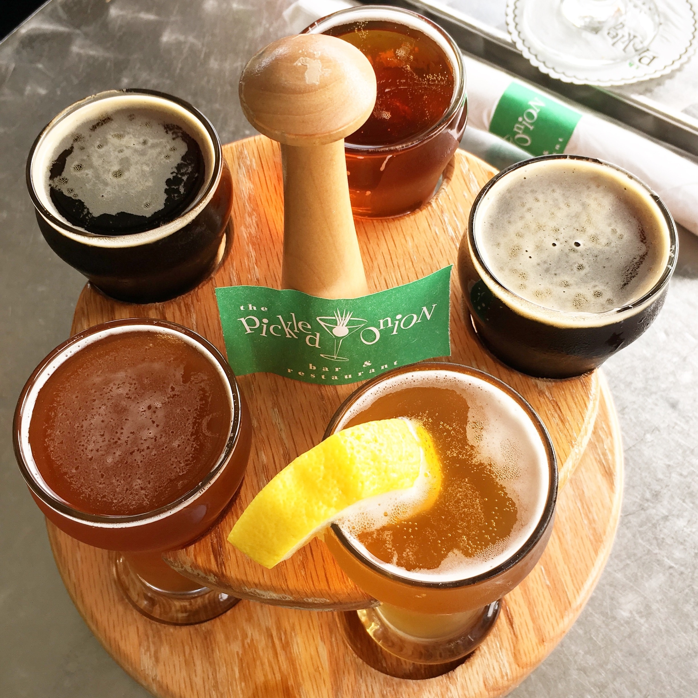 Who doesn't enjoy a good beer flight (of all local beers)!?!