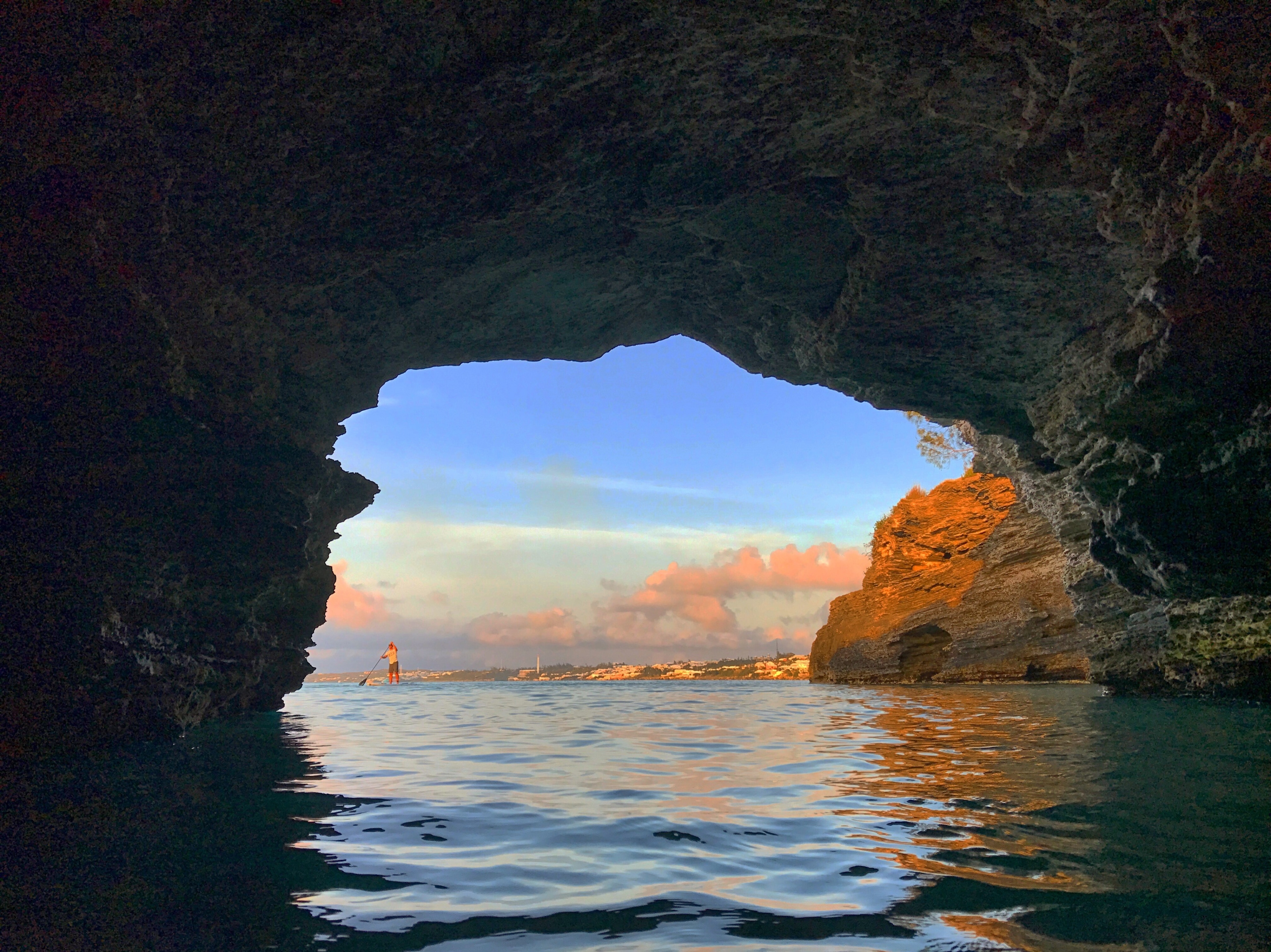 I snapped this picture while I was swimming in some of the caves at Admiralty House at sunset while volunteering in Bermuda. It is an incredible local spot to be at sunset, and it truly captures the the beauty of Bermuda! #Adventure