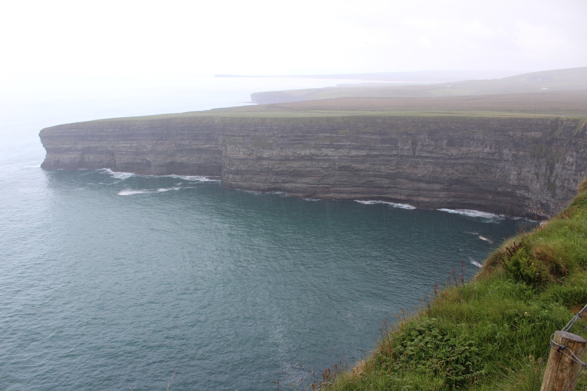 A stop along the way to Downpatrick Sea Stack, awesome cliffs and blue waters