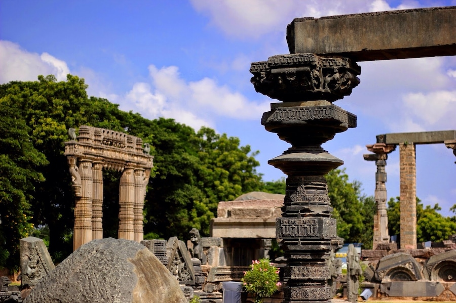 Warangal Fort appears to have existed since at least the 13th century CE. Although precise dating of its construction and subsequent enhancements are uncertain, historians and archaeologists generally accept that an earlier brick-walled structure was replaced with stone by Ganapati deva, who died in 1262, and that his successors – Rudramadevi and Prataparudra – added to its height and added gateways, square bastions and additional circular walls prior to the latter's death in 1323.