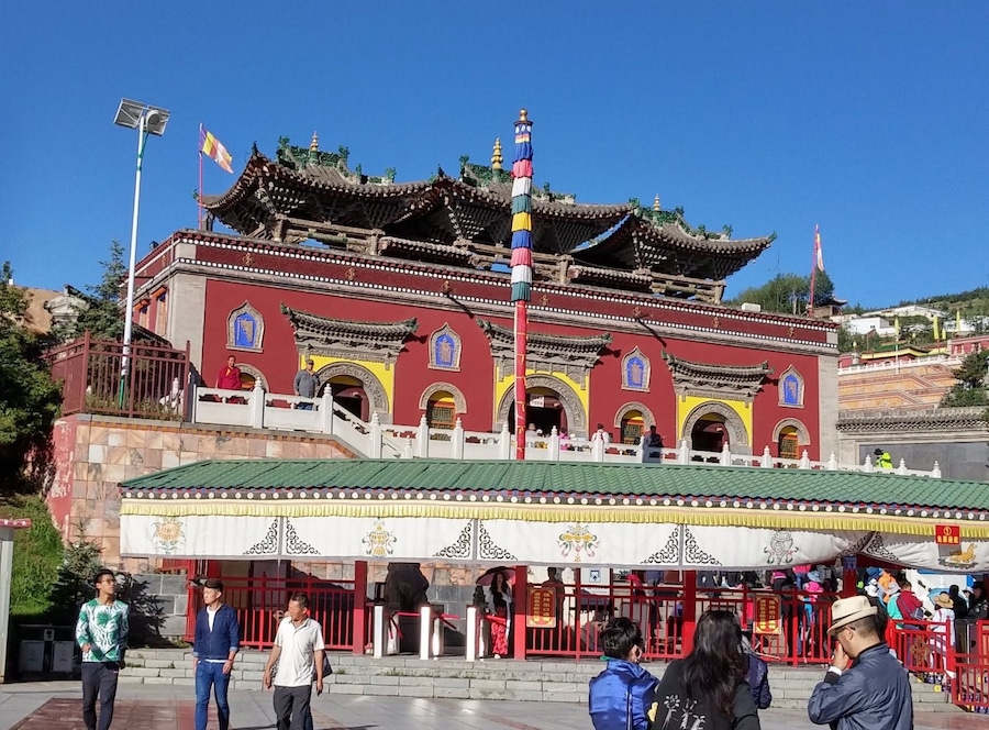 Kumbum Monastery, one of the most important temples in Tibetan Buddhism.