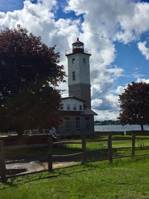 Lighthouse located where the Oswegatchie River and St Lawrence River connect. It is now a private residence.