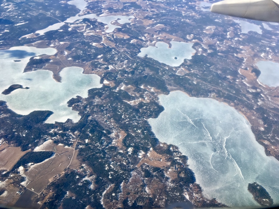 Dans l'avion vers la Laponie 🙂