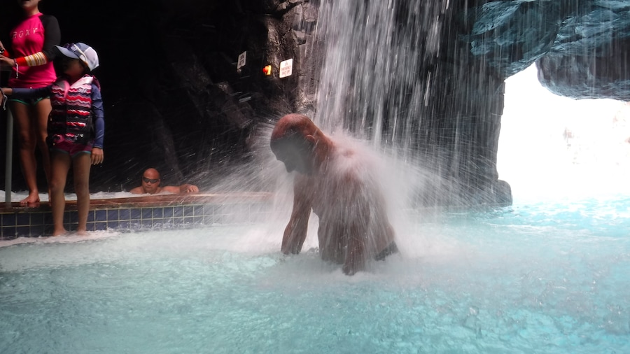 Waterfall back and shoulder massage at Hilton Waikoloa Resort, Waikoloa, Hawaii. #Adventure