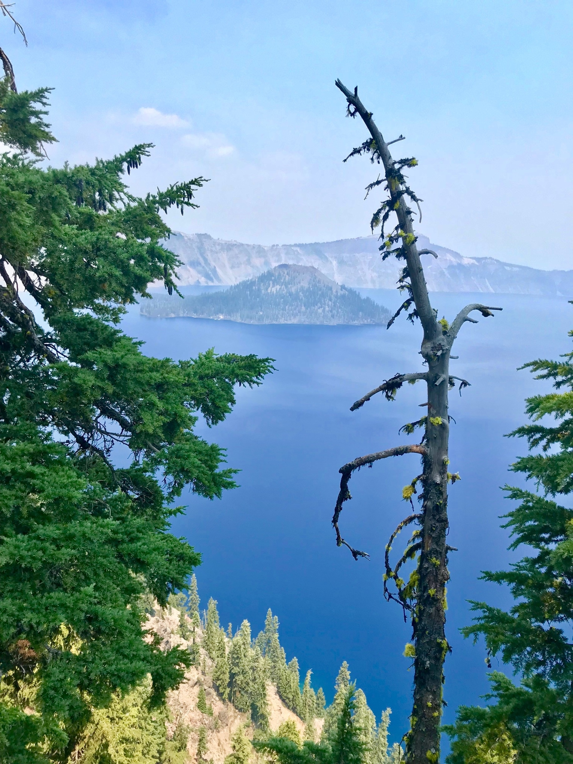 Crater lake in summer 