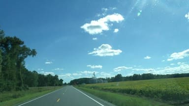 One a clear day you can see the world. Back road county on Route 306, miles of farmland and pine trees. Beautiful.