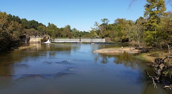 The Neuse River trail passes this dam in East Raleigh. It's a nice spot to fish or have a picnic