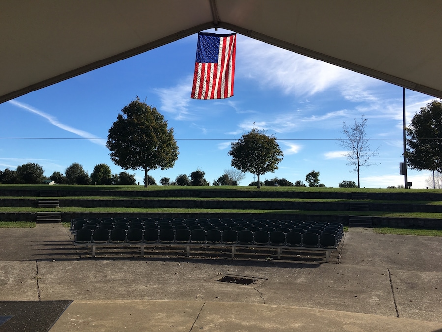 Amphitheater, golf coarse, ball fields, and hiking trails throughout park. Recommend walking the outer loop on Lake Shelby Dr