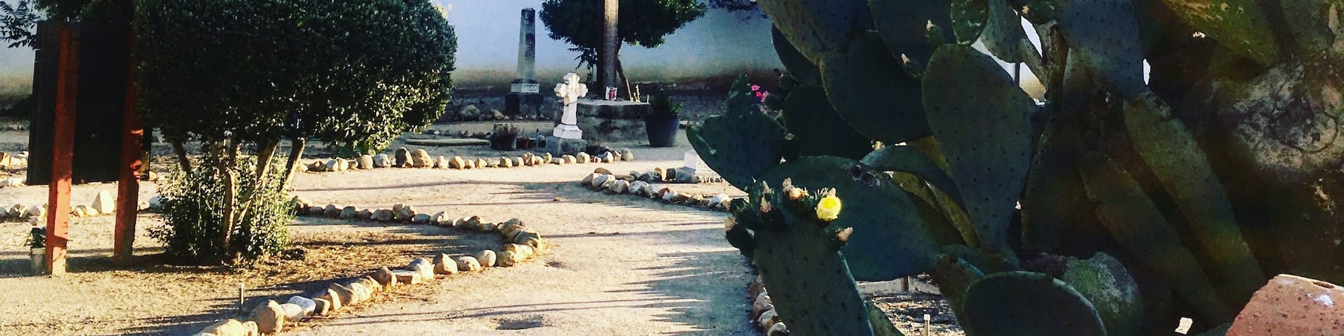 A glimpse of the cemetery.