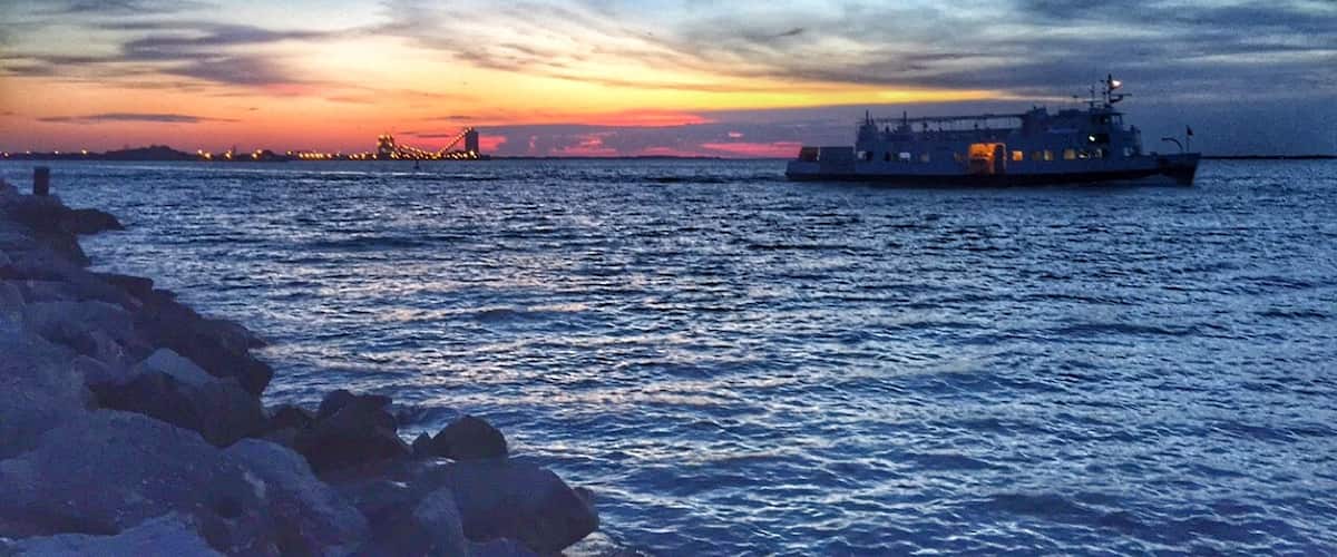 Jackson Street Pier is a great place to catch a sunset or the Pelee Islander ferry to, oddly enough, Pelee Island, Canada.  Great place to have a little island winery adventure just across the border. #WeekendGetaway