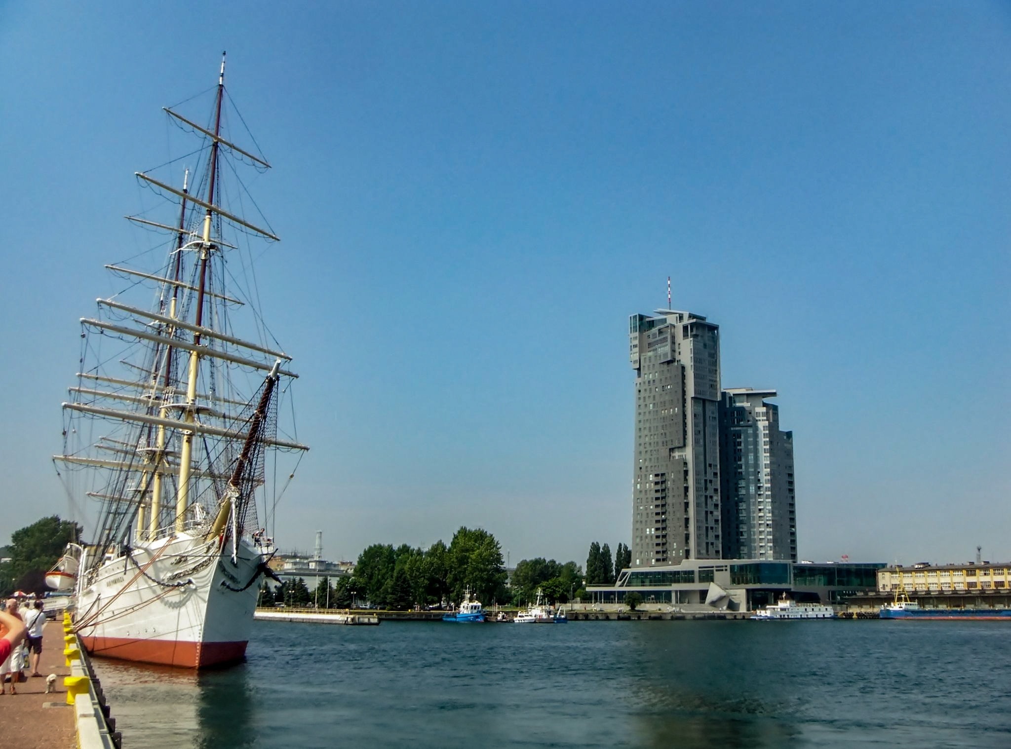 Beautiful tall ship, open as a visitor attraction in Gdynia.