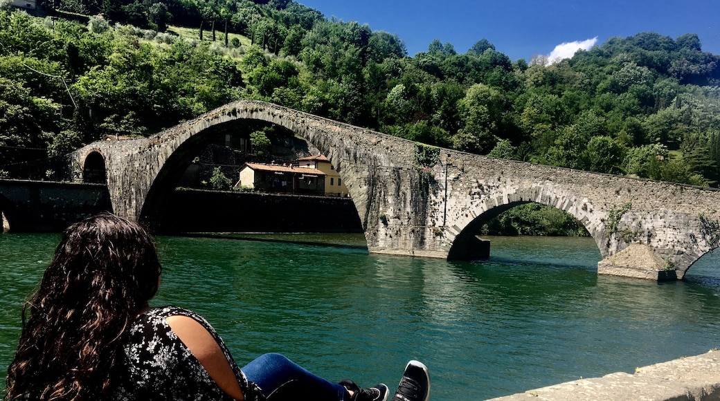 Ponte della Maddalena, Borgo a Mozzano, Tuscany, Italy