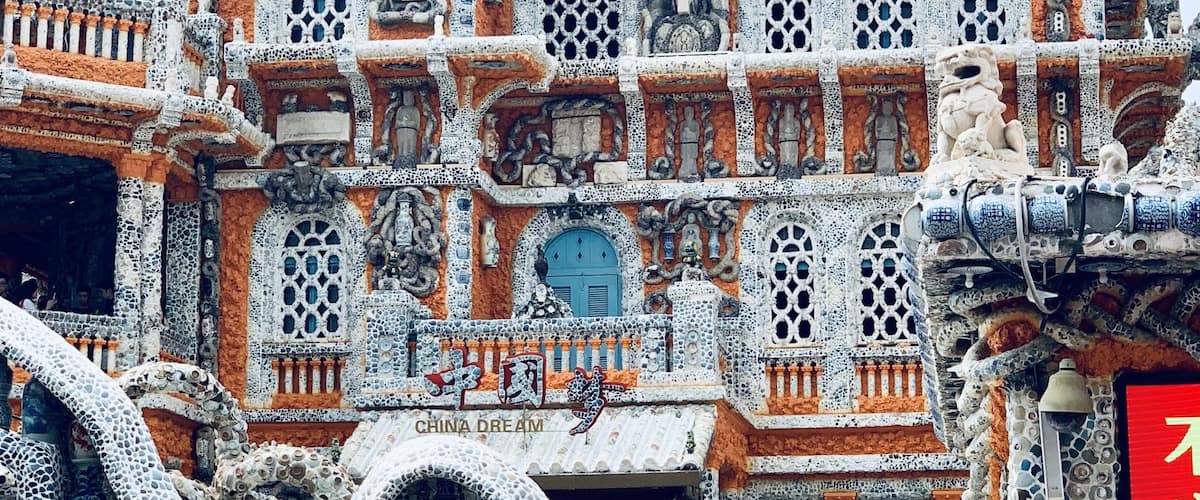 This is called “ china house museum ,” it is in Tianjin, China. The  200 years old house has covered and decorated by several hundreds of millions of old porcelain pieces