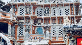 This is called “ china house museum ,” it is in Tianjin, China. The  200 years old house has covered and decorated by several hundreds of millions of old porcelain pieces