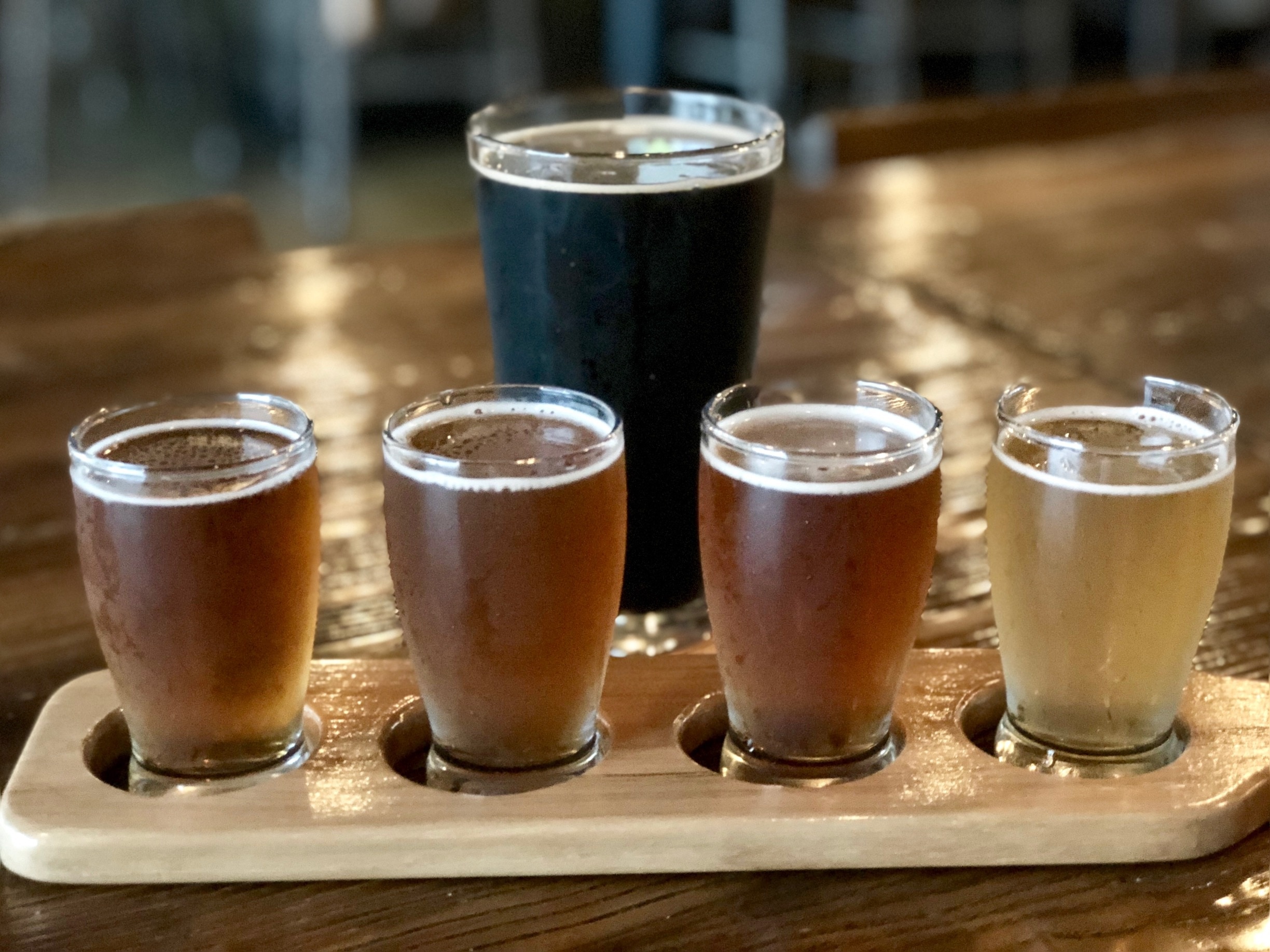 A very cool brewery in historic  New Smyrna Beach. A flight for the husband and a stout for me. Are you all starting to sense a ‘theme’ in my craft brewery photos?