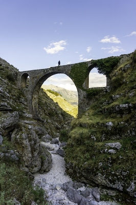 The Ali Pasha Bridge is located near the beautiful town of Gjirokastra in Albania. You can easily hike there within 30 minutes and you can be pretty sure not to meet any other tourists.
The bridge was part of a larger aqueduct complex commissiones in the early 19th century by Ali Pasha of Tepelenë. Tje aqueducts fed the castle's cisterns with water from the Mount Sopot. Gjirokastra didn't have water at this time and Alia Pasha discerned the need of this structure.
The aqueduct was mostly destroyed in 1932, but this section remains.
#Gjirokastra #Albania #alipasha #Bridge #Architecture #Adventure #LocalSecrets #Trovember