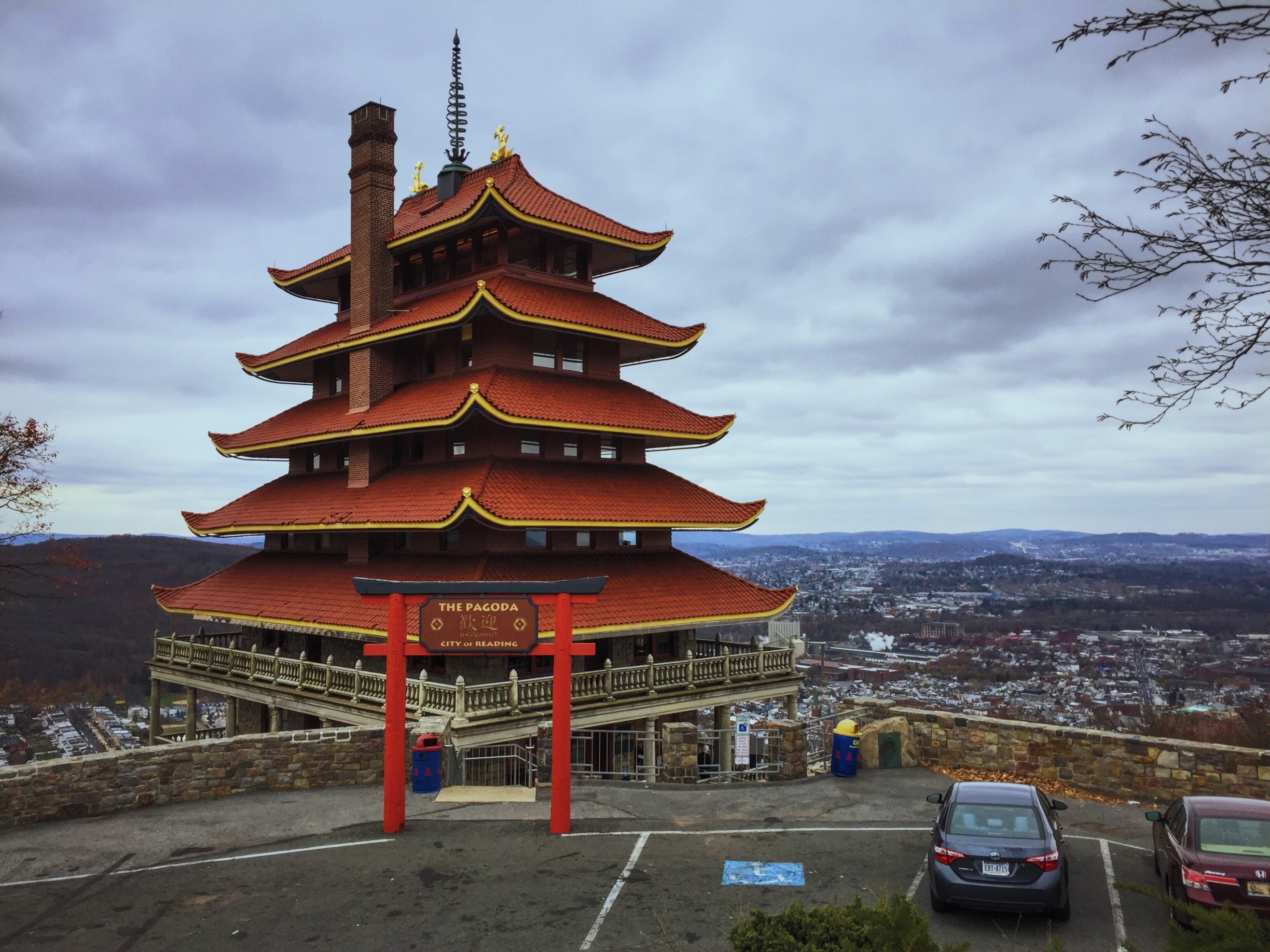 Pagoda on top of Reading, Pennsylvania. 