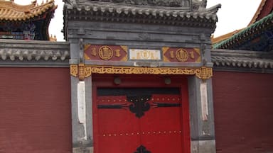This door has an entirely different moon-shaped design. Apparently Chinese influence is not present. I took this shot from Inner Mongolia.