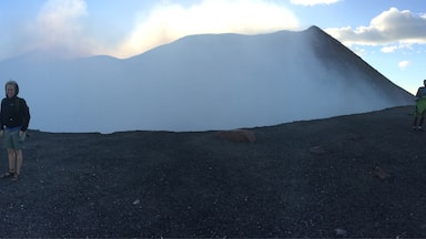 Volcano Telica - a short walk and a must see for an active volcano and a stunning sunset organised by not for profit Quezalttrekkers