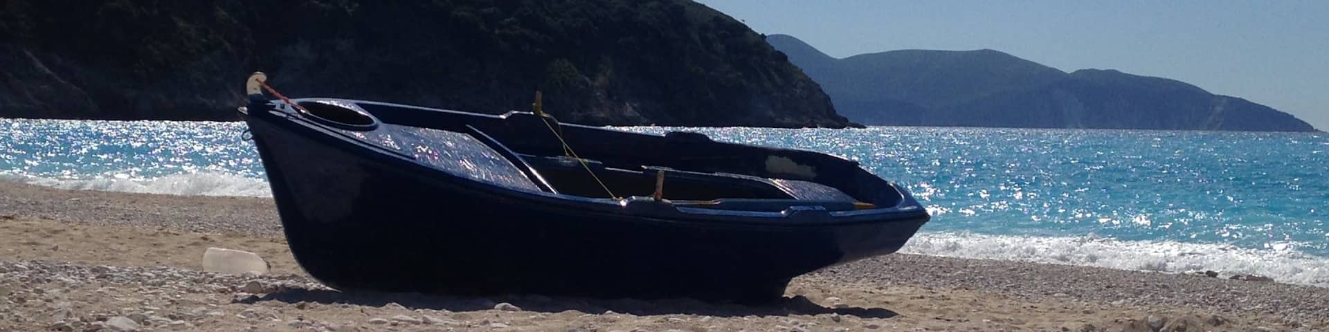 Great hidden sandy beach on kefalonia