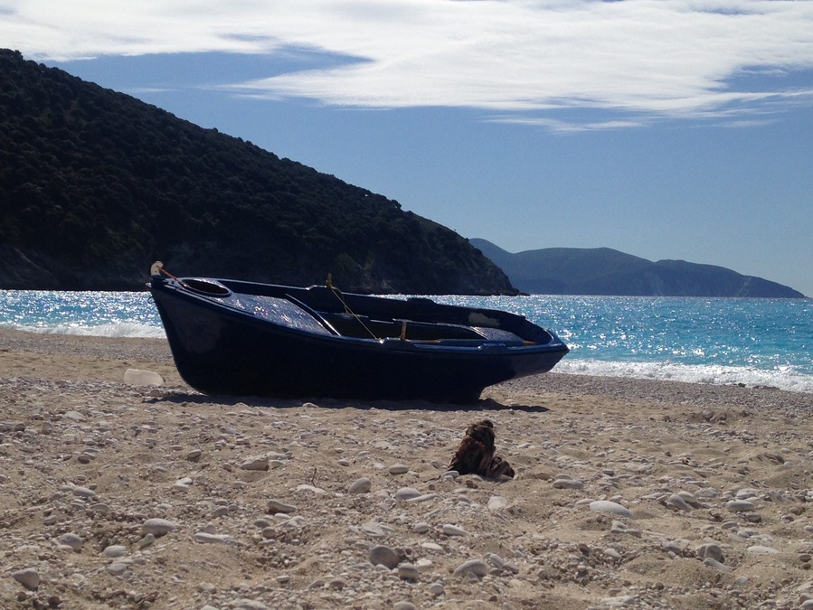 Great hidden sandy beach on kefalonia