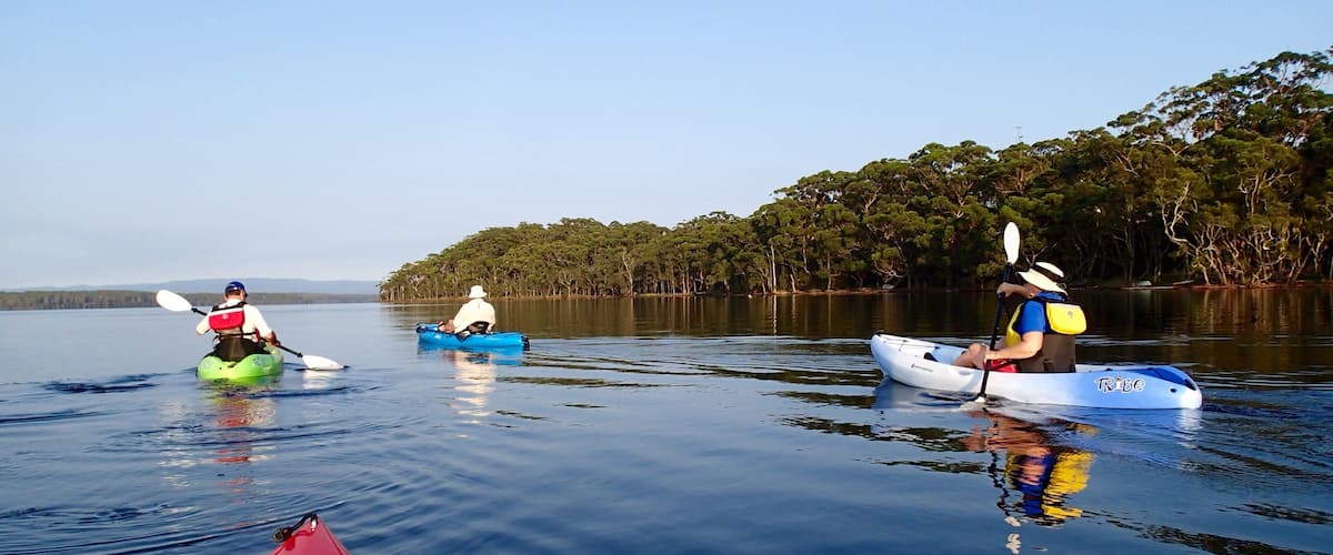 #waterlust
Kayaking on the tranquil waters of St Georges Basin.
3 hour easy drive south of Sydney.