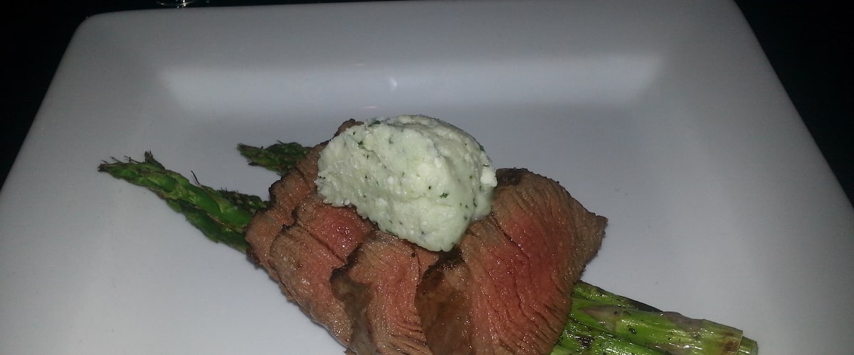 Pork tenderloin and asparagus dinner from Bordinos