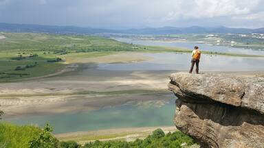 It' s one of many rock formations in the region.And maybe one of most panoramic over Studen kladenetc dam.