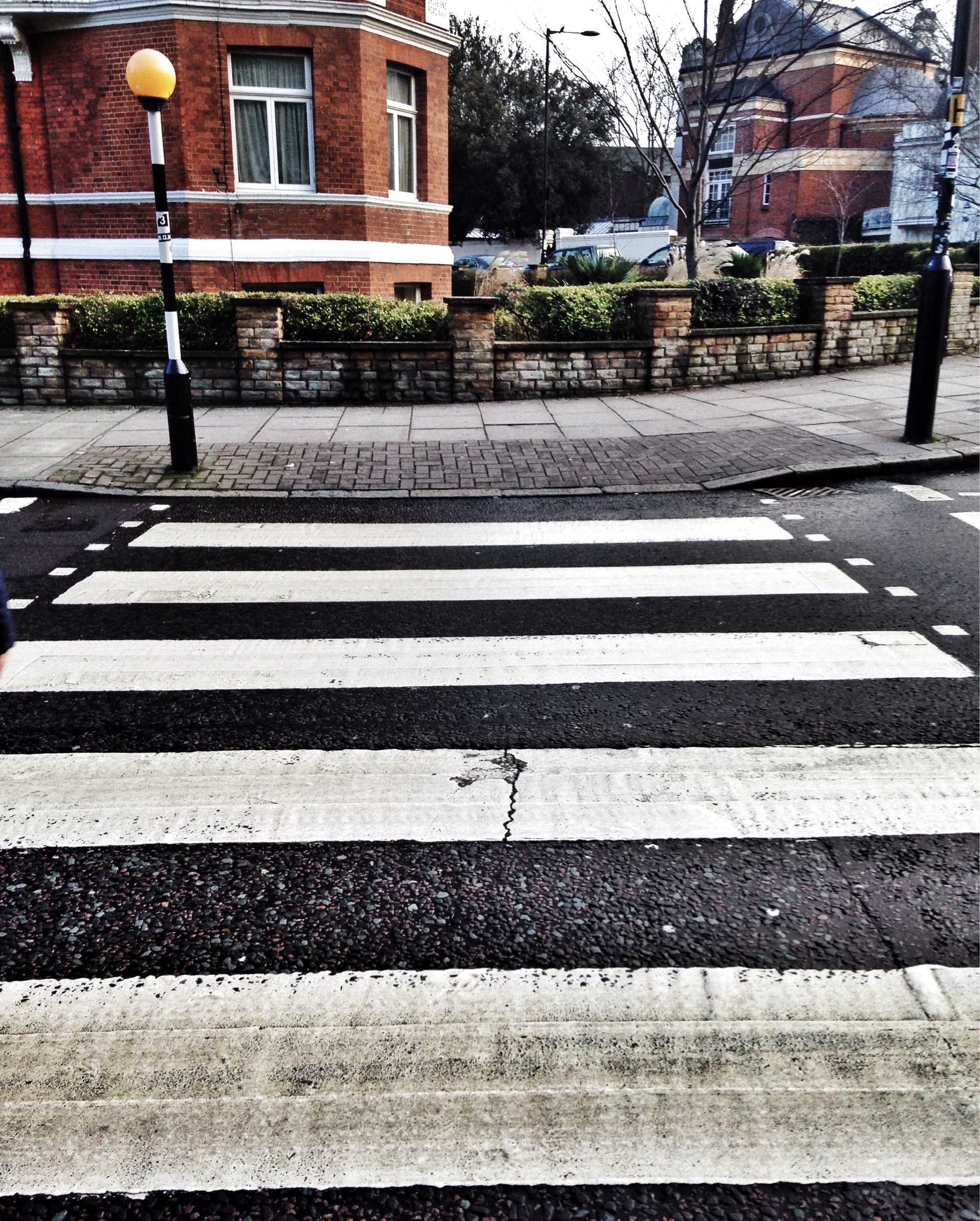 Stayed at a friend's flat during a layover which happens to be at 1 Abbey Rd. Got to see the famous crosswalk directly outside of the front door before the hoards of tourists came to block the intersection! 
