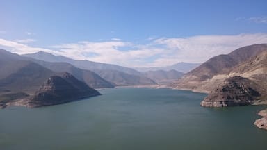 On the C41 route from La Serena to Vicuña,  make sure you stop and see this wonderful damn. See the crystal clear snow waters of the Elqui river gather among the purple, brown, red and blue Andes mountains. It's a quiet but magnificent spectacle. A must see for sure!!!
