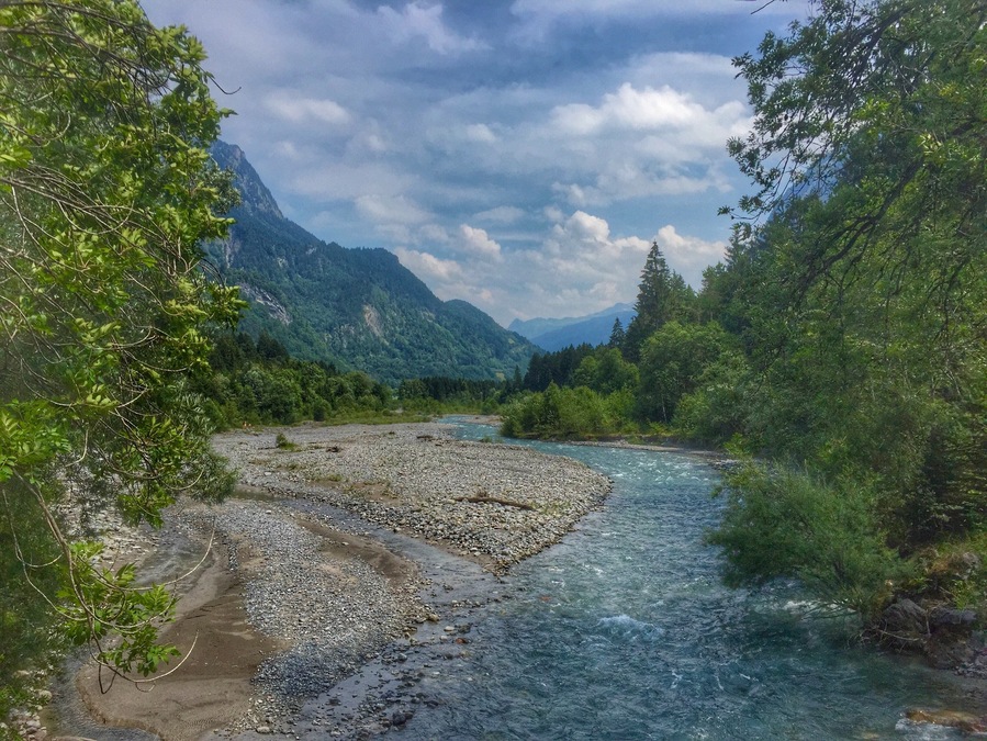 Mountain river in Klostertal,Vorarlberg,Austria