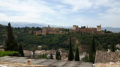 Beautiful view of the Alhambra in Grenada.