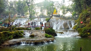Pwe Gauk  Waterfalls , The Pwe Gauk Waterfalls is a very pleasant picnic spot in Pyin Oo Lwin where many people come for a picnic with tourist attraction , Pwe Gauk Or B.E Waterfalls is a Also known as Hampshire falls in British times , Photo From My Travel In Pyin Oo Lwin Town . 